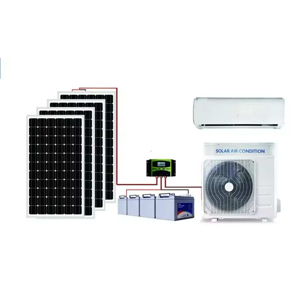 9000BTU 12000BTU 18000BTU DC48V Solar Air Conditioner DC Powered Air Conditioner Off Grid Solar Air Conditioning System 2