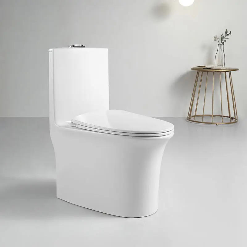 Modern Hotel Design Washdown One-Piece WC Toilets Ceramic Floor Mounted Bathroom Toilet