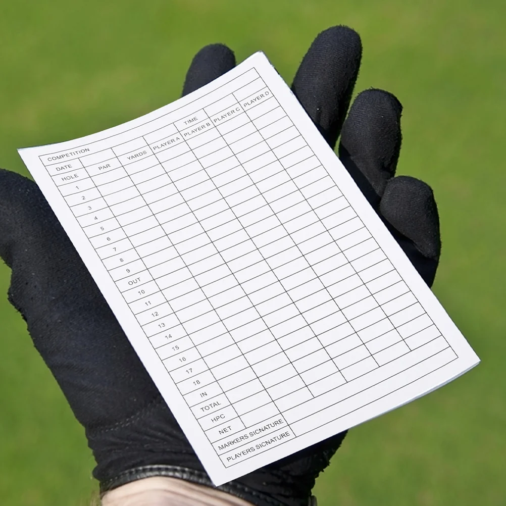 

5 Pcs Golf Scorecard Record Tools Golfs Supplies Printable Scorecards Sports Coated Paper Number Recording