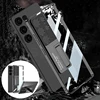 Luxury Plating Holder Case For Samsung Galaxy S25 Ultra Transparent Camera Protective Hard Stand Cover for Galaxy S25 Ultra Case 1