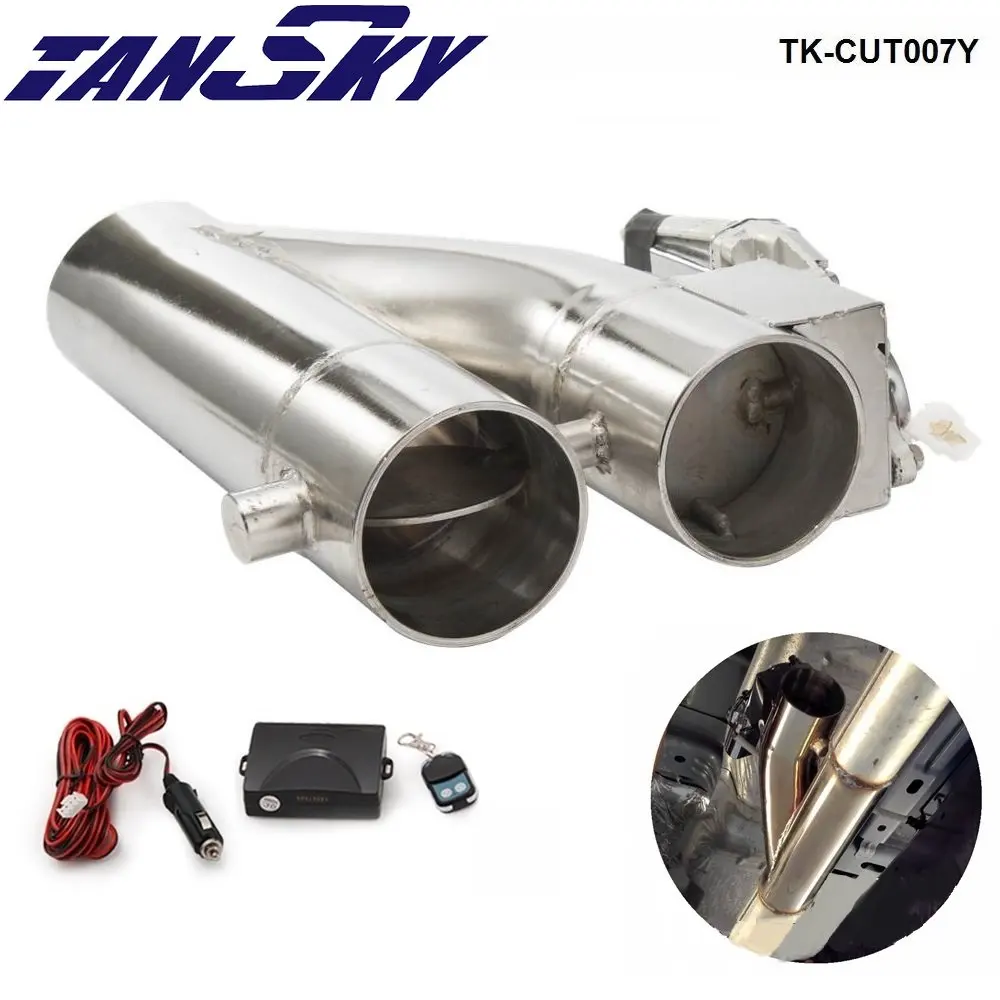 Patented Product jdm 2" / 2.25"/ 2.5"/3" Electric Exhaust Dump Cutout E-cut Out Bypass/Switch Dual-Valve System TK-CUT007Y