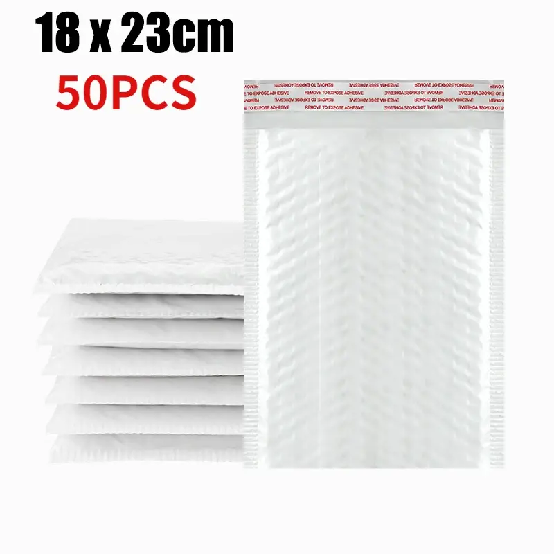 10-50Pcs Bubble Envelopes White Foam Shipping Bags Poly Bubble Mailers Pad Self Seal Packing Bags 11cm 15cm 23cm Wholesale - Image 18