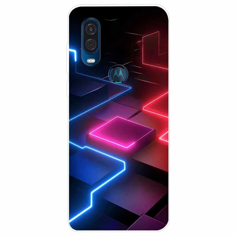 Elegant Marble Design Soft TPU Back Cover for Moto One Vision/Macro/Action