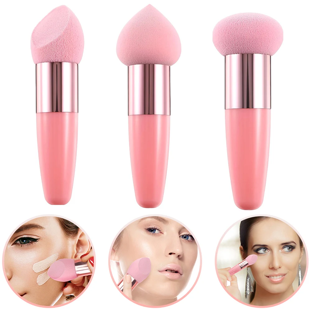 

3Pcs/Set Cosmetic Puff Foundation Powder Makeup Brush Women Face BB Cream Concealer Applicator Professional Beauty Make Up Tools