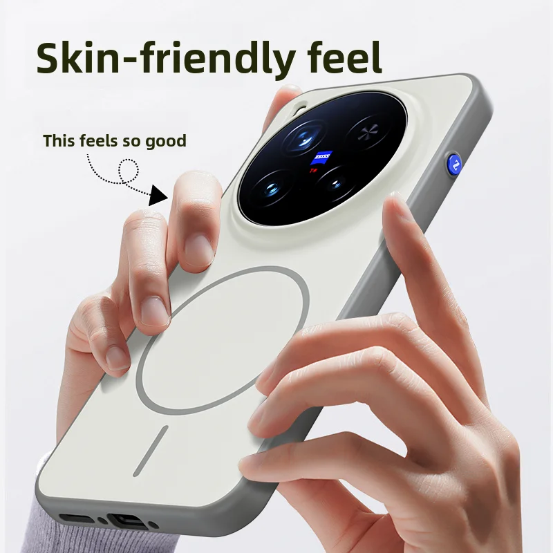 Enhanced Magnetic Wireless Charging Protective Hard Silicone Case - Durable Skin Back Cover