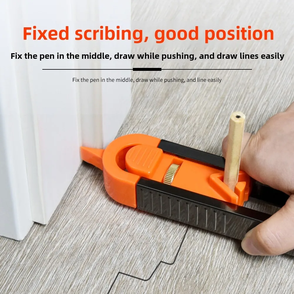 Profile Scribing Ruler Contour Gauge with Lock Precise Scribe Tool Woodworking Edge Corner Measuring Profile Duplicator Woodworking Measuring Tool