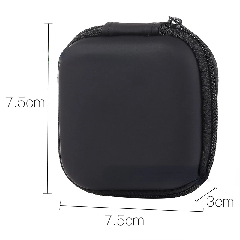 

Mini Zipper Hard Headphone Holder Case Portable Earbuds Pouch box Earphone Storage Bag Protective USB Cable Organizer