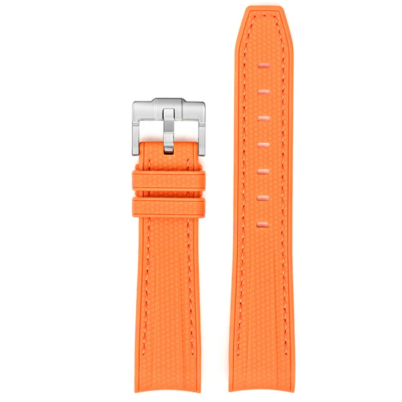 Silicone Rubber Curved End Diving Wrist Band Strap - 20mm