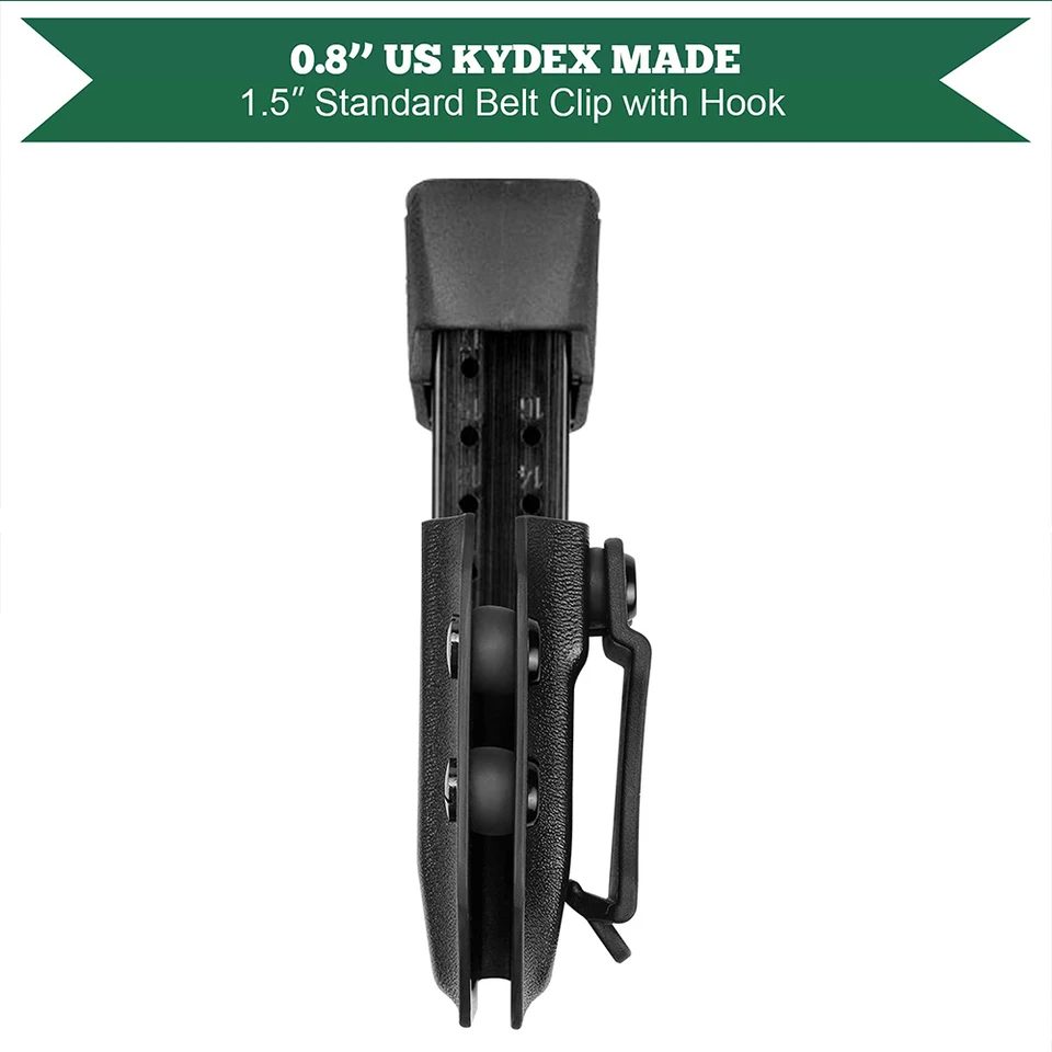 IWB Magazine Holster For Single Stack 45 Cal - Concealed Carry Inside Waistband With Metal Clip