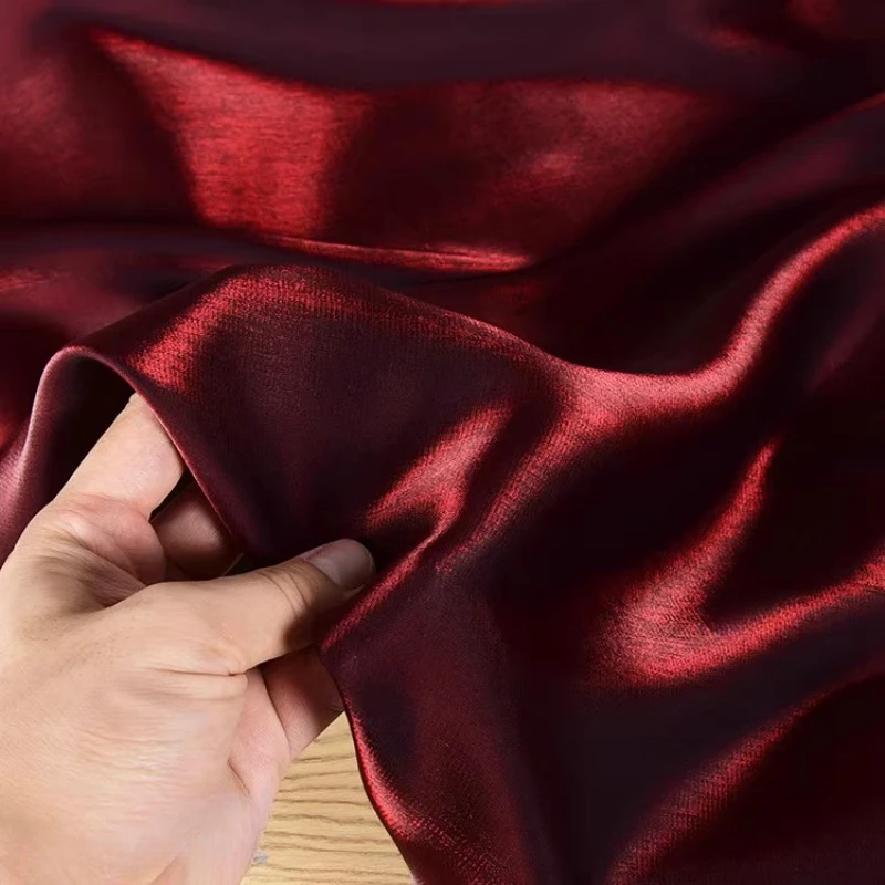 원단 밝은 다크 레드 셔츠 원피스 아기 옷, DIY 바느질 천, 면 폴리에스테르, 마당으로 부드럽게 혼합  Best5