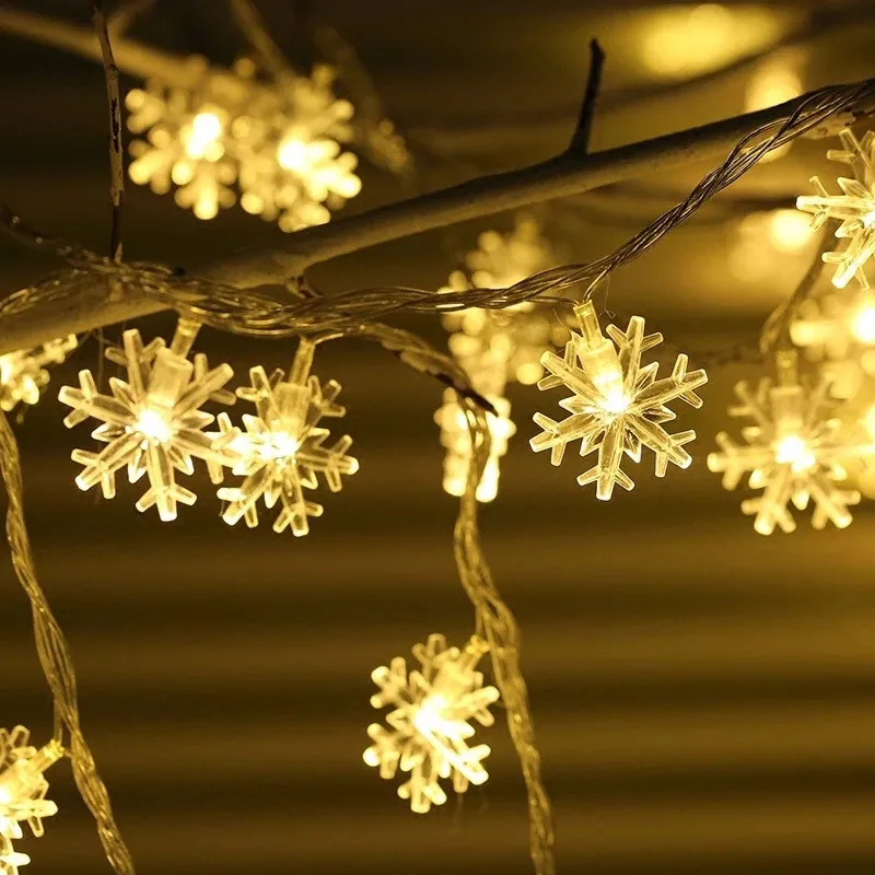 

Snowflake Star Ball LED String Lights Fairy Lights Usb/Battery-operated Garland Lamps New Year Christmas Tree party Decoration