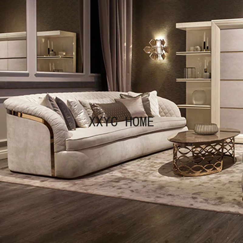 

Almohadas sofá reclinables de terciopelo, muebles para el hogar de lujo, moderno, Longue, Loveseat Divani Soggiorno