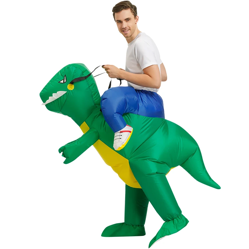 Disfraz inflable de dinosaurio de mascota elegante de Purim Anime, disfraz de Cosplay de Navidad y Halloween, traje de T-rex para hombre y mujer adultos