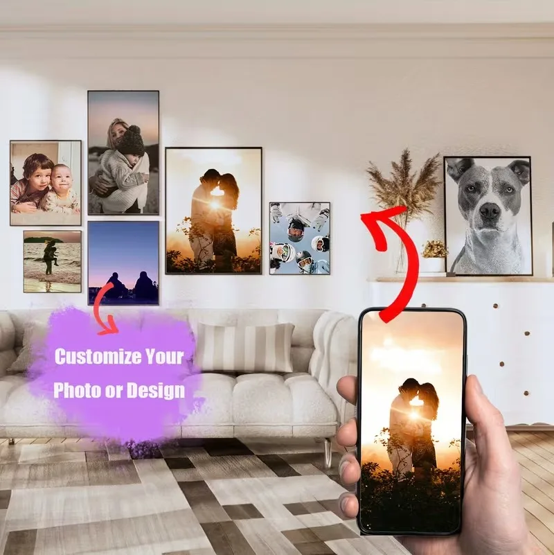 Individuell Bedruckte Poster Hochwertiger Leinwanddruck Film-, Hochzeits- & Familienposter Bild für Wohnzimmer Schlafzimmer Heim-Dekoration – Detail 4