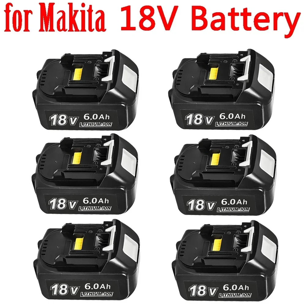Per Batteria Makita 18V 6Ah 18650 Sostituzione Agli Ioni Di Litio Bl1860B Bl1860 Bl1850 Batteria Ricaricabile Per Elettroutensili Ddf486 Df488