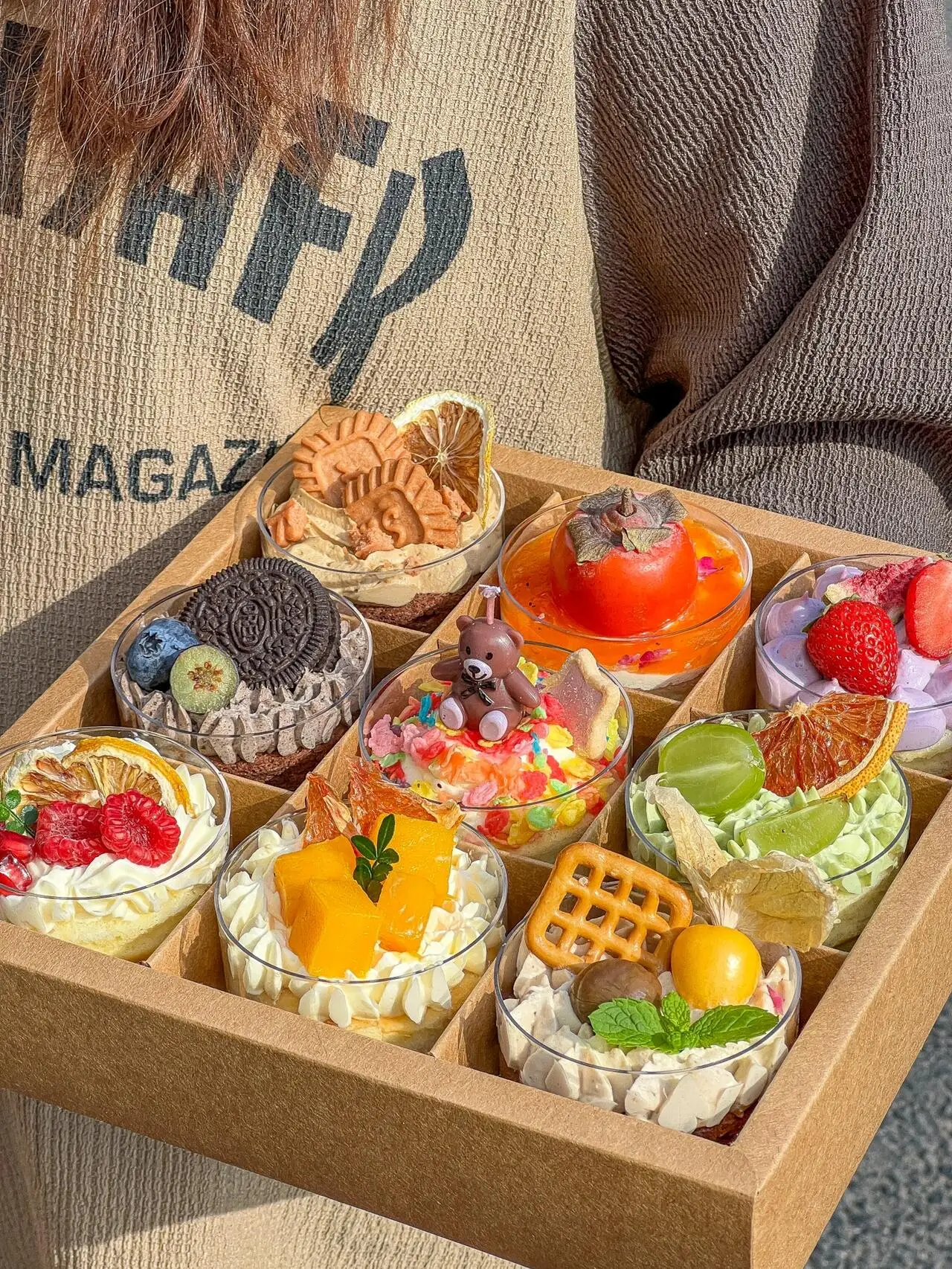 Premium Kraft Paper Dessert Gift Box with 4/6/9 Compartments – Sturdy Pastry Container ... - SKU PDGB0932 - UGI Packaging