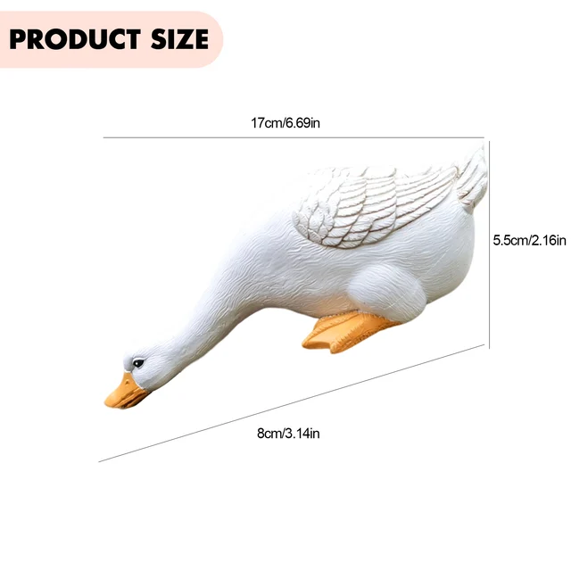 1/3Db Dekoratív Kacsaszobor Aranyos Gyanta Udvari Tó Kacsa Figura Dísz Vízálló Kézműves Ünnepi Ajándék Kerti Gyep Dekoráció - Image 5