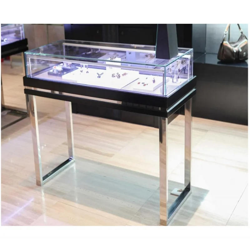 

Custom Jewelry used glass display cases / lighted jewelry display counter