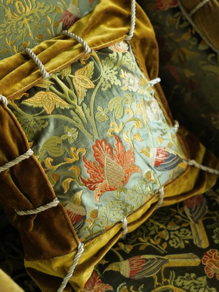 Forest dance party pillow, popular heavy industry embroidery, out-of-print cushion, light luxury living room sofa 8
