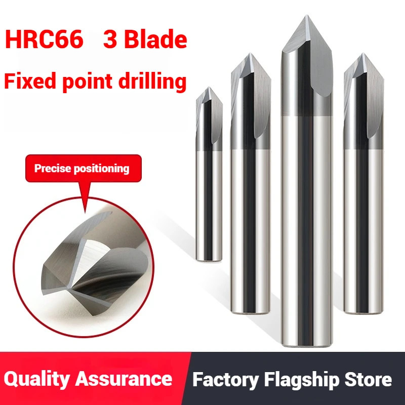 HRC66 3 Flutes Chamfer Milling Cutter 60 90 120 degrees CNC Router Bits Engraving Endmill Tools carbide milling cutter