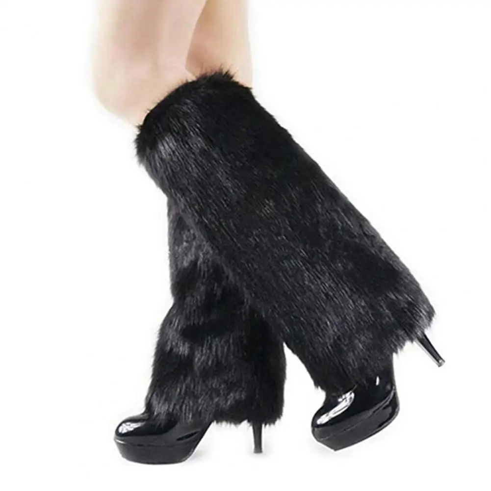 

Furry Leg Warmers Goth Luxury Faux Fur Leg Warmers Boot Covers Winter Thermal Ladies Boot Socks Boot Cuffs носки женские