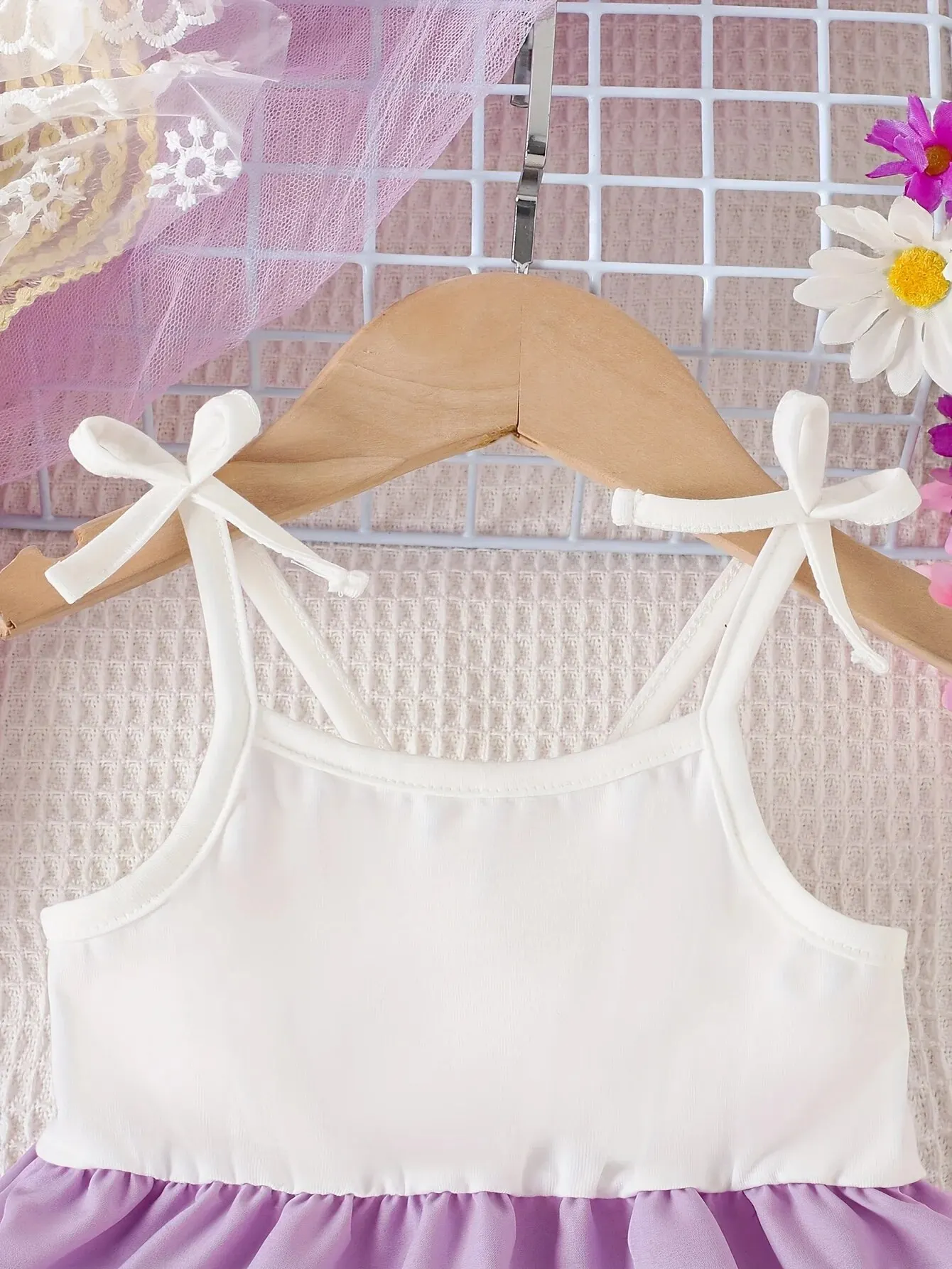 Girls Dress Summer Cool Cute Baby Girl Patchwork Color Contrast Halter Sundress Outdoor Casual Sweet Comfortable Breathable Beach