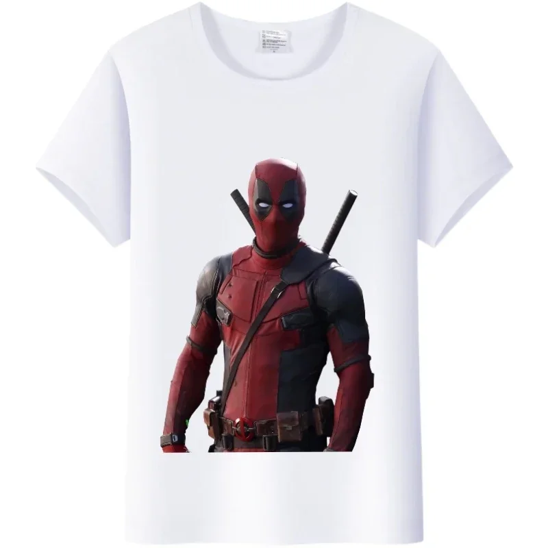 thumbnail image 1 of Camiseta de algodón de verano para niños 2024, camisetas con gráficos de Deadpool de dibujos animados de Marvel, camisetas estéticas Y2K para bebés y niñas, ropa para niños, 1 of 5