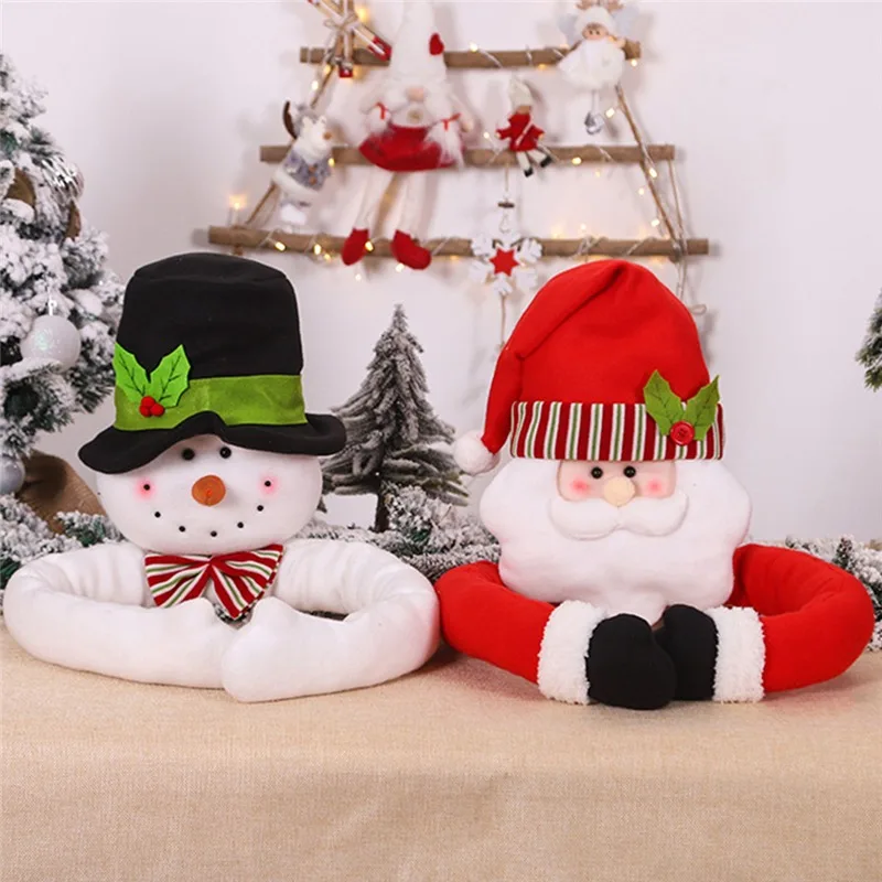 105cm Cute Hugs The Tree Doll Santa Claus Snowman Christmas Tree Ornament Festive Decor Noel Atmosphere Cloth Xmas New Year 2025