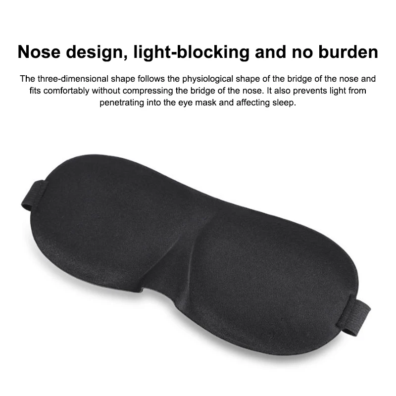 3D Sleep Mask Blindfold Sleeping Aid Soft Memory Foam Eye Mask For Sleeping Travel Blockout Light Slaapmasker Eye Cover With Ear