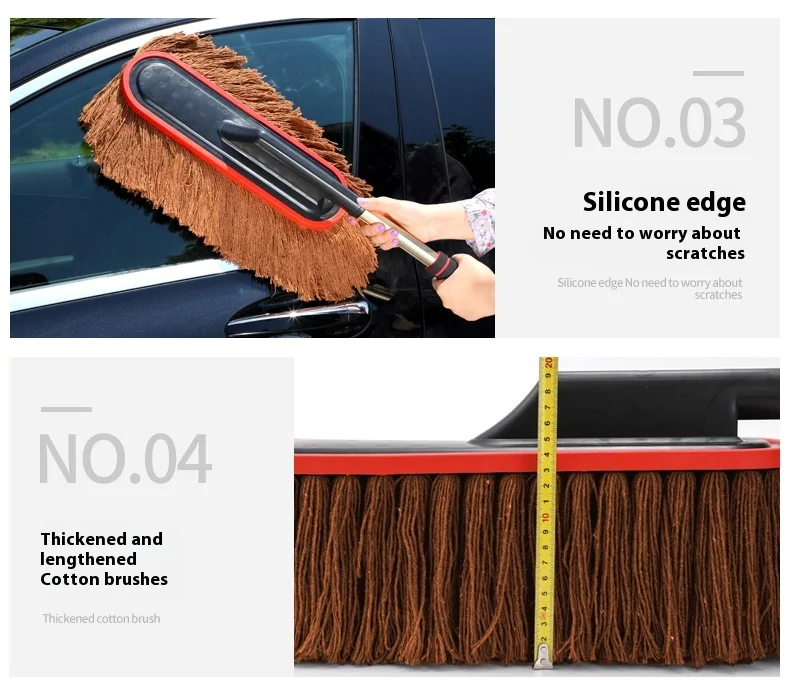Superfine Fiber Car Duster Suit Retractable Microfiber Car Dust Mop Home Cleaning Dust Removal Brushes Towels Kits car cleaning accessories car cleaning tool car duster