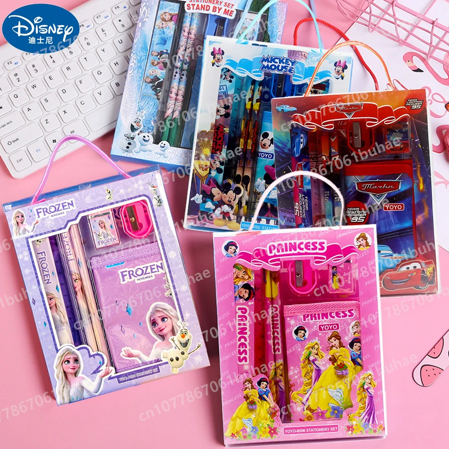 

Disney Mickey Mouse Stationery Set Anime Cartoon Frozen Princess Children's Cute School Supplies Anime Stationery Birthday Gift