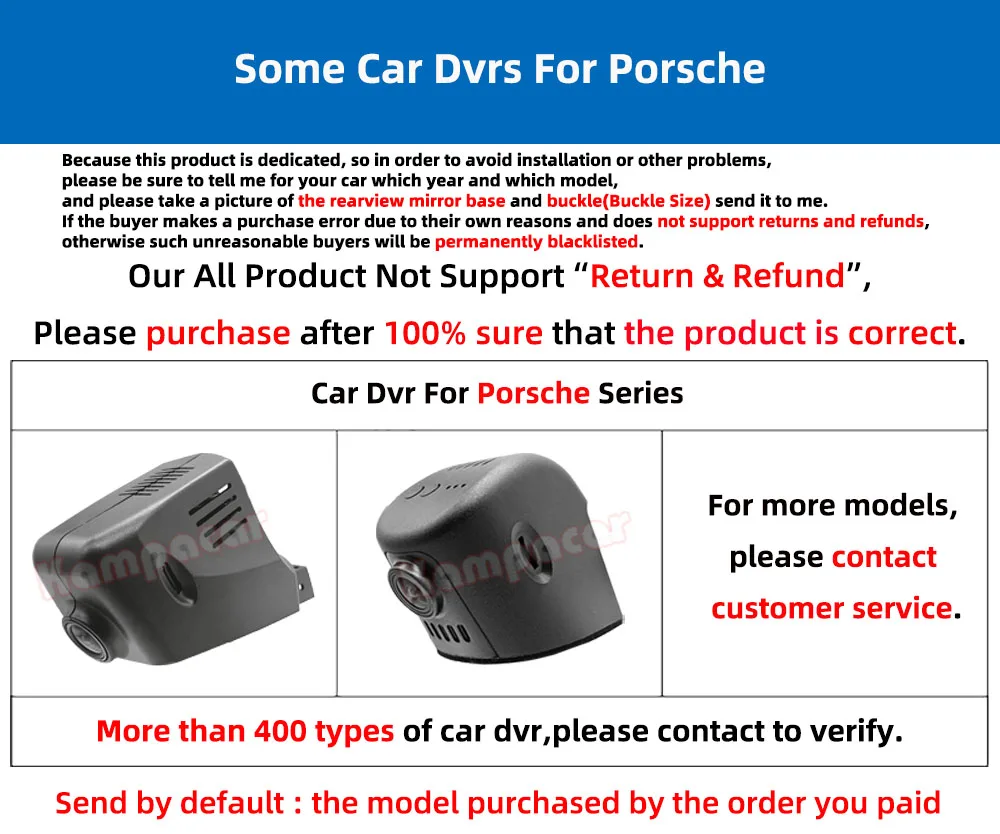 PH01 1K 2K 4K Plug-and-Play Auto-DVR Dashcam für Porsche Cayenne 958 Macan Cayman Panamera Boxster 981 718 911 2013-2020 – Detail 3