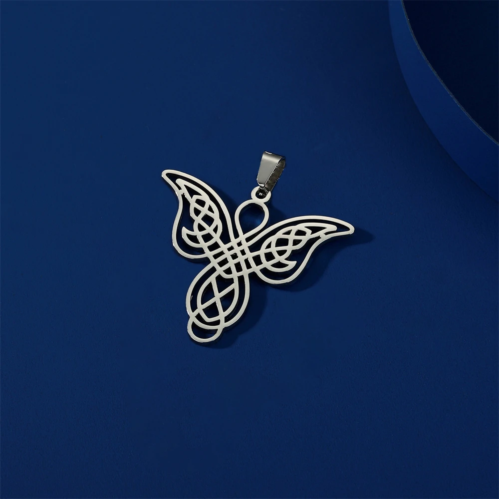 5 teile/los irischen Edelstahl keltischen Knoten Charms Großhandel Amulett Anhänger Zubehör für DIY Halskette Schmuck Herstellung Lieferungen – Detail 6