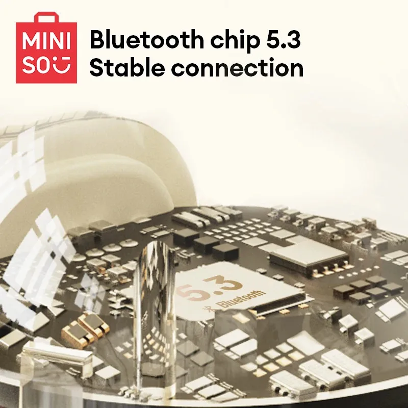 오리지널 Miniso MCT09 TWS 하이 퀄리티 이어클립 이어폰, 긴 내구성 방수 스포츠 이어버드, HiFi 사운드 음악 헤드폰