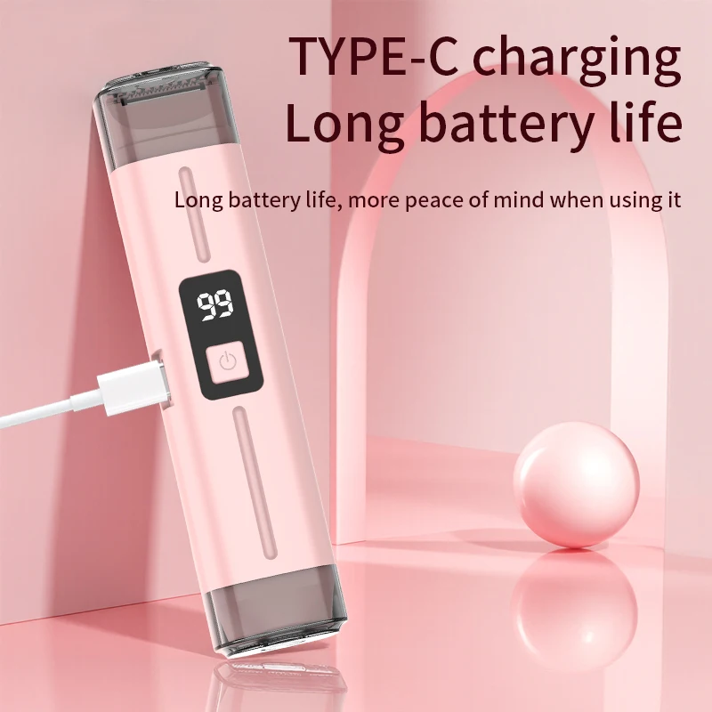 2 In 1 Electric Shavr For Women Double Head Used Painless Body Hair Trimmer Rechargeable Underarm Mustache Bikini Leg_voghion.com