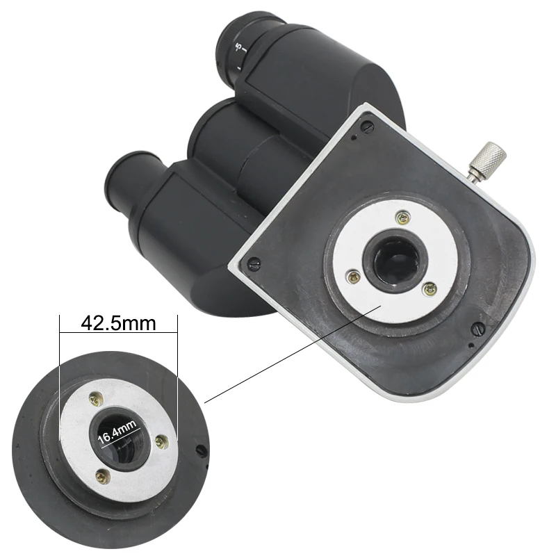 Microscope Trinocular Head Free Monocular Head Binocular for Biological Microscope with WF10X WF16X Large Field Eyepiece