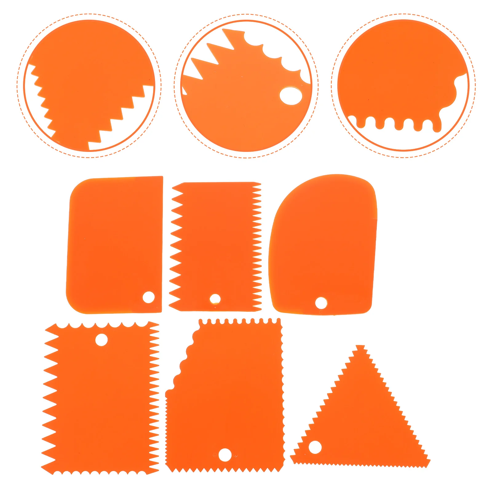 

6 Pcs Ceramic Spatula Plastic Clay Scraping Plates Sculpture Tools DIY Supply Scraper Sculpting Serrated Making