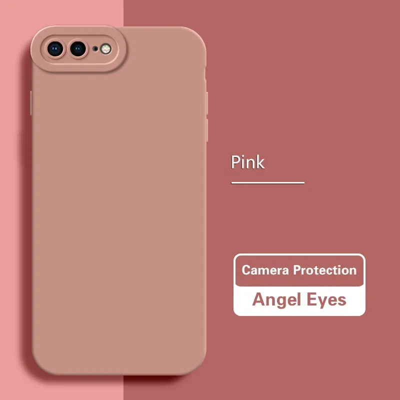 Angel Eyes Soft Square Matte Back Cover - Liquid Silicone Phone Case