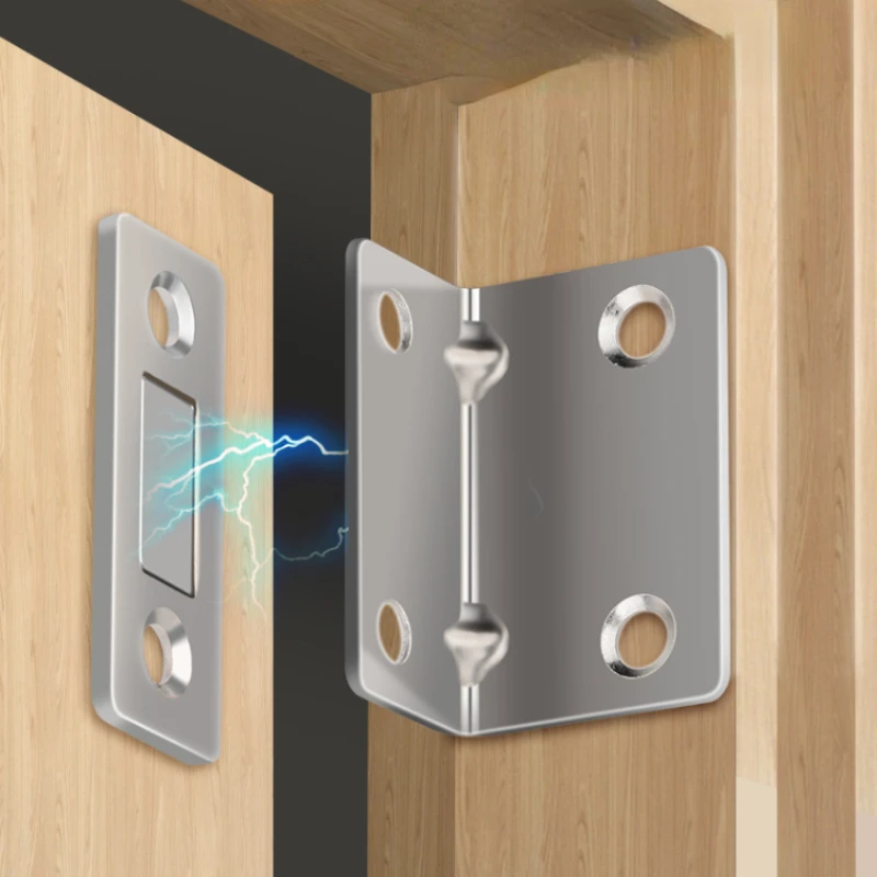 Magnetic Door Stop-No Drill Push-Pull Closure Solution Strong Magnetic Door Adhesive Strip Perfect Closer Gadget