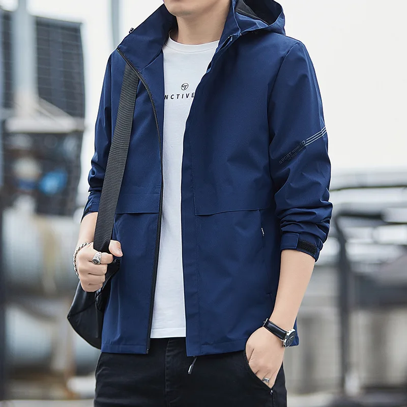

Men's hardshell jacket spring and autumn new coats with handsome casual jacket