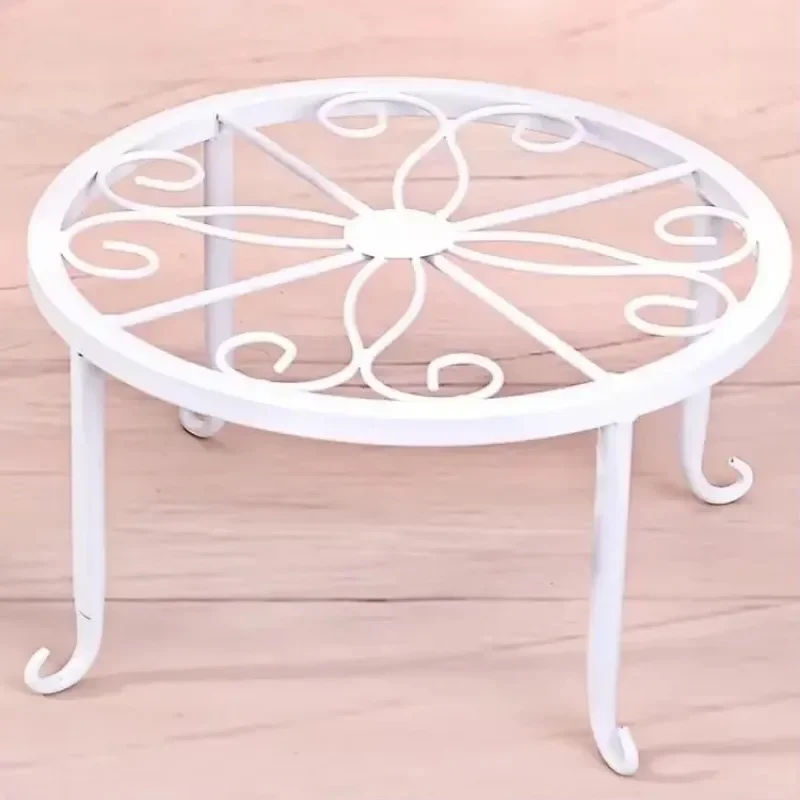 Standing Flower Pot Shelf Display Stand Retro Wrought Iron Potted Plant Garden Plant Flower Stand Balcony Home Decoration Stand