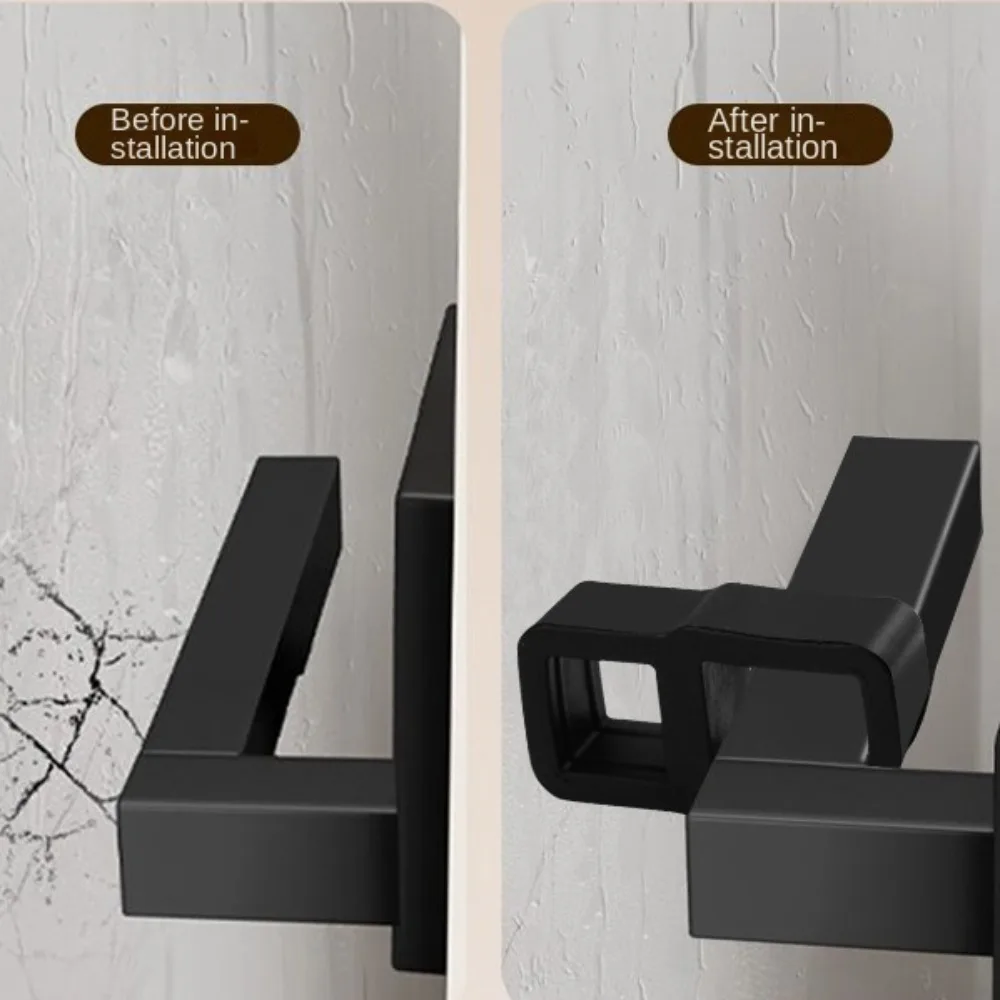 2Pcs Door Handle Anti-collision Pad Silicone Door Stopper Creative Square Anti-damage Wall Furniture Protector Hardware