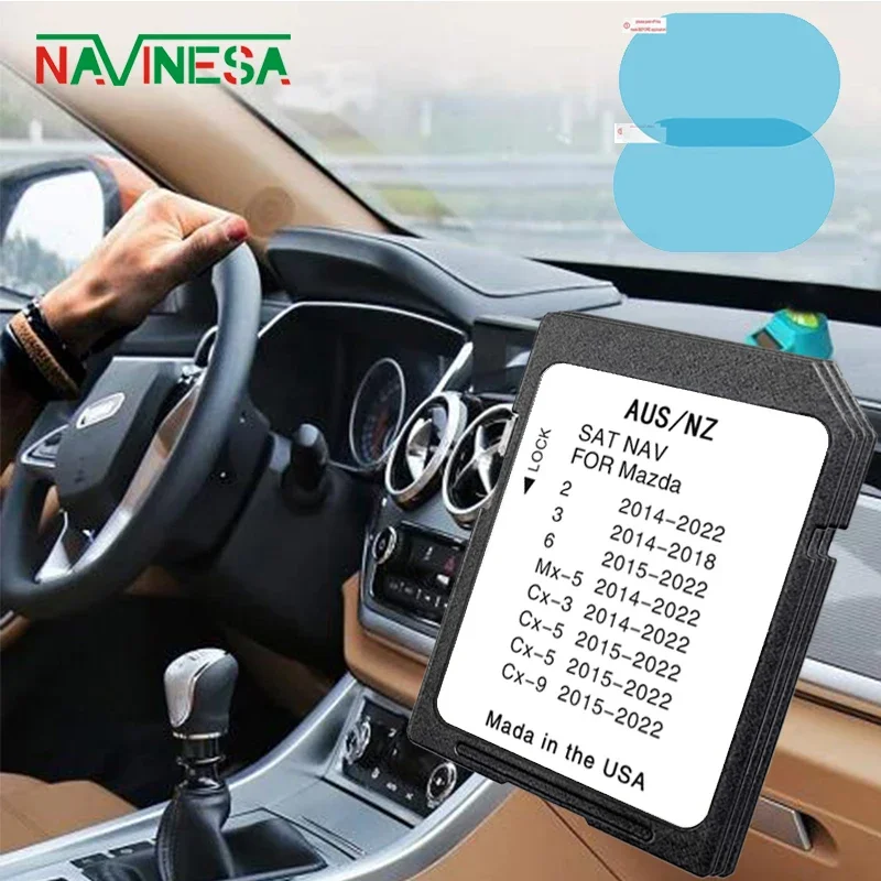 

for Mazda 3 2014-2018 Newest Update Map Version Navigation SD Card GPS Australia New Zealand Free Shipping with Anti Fog Sticker