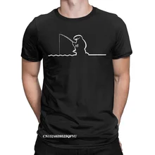 Camiseta de pesca de La Linea para hombre, Camiseta de algodón puro, camiseta Harajuku de cuello redondo, ropa de regalo de cumpleaños