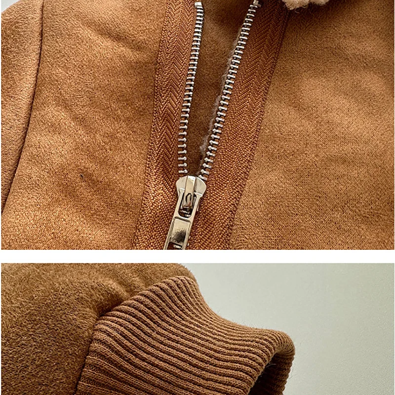 Baby Fur Lined Rompers Jumpsuits Warm Winter Outfit