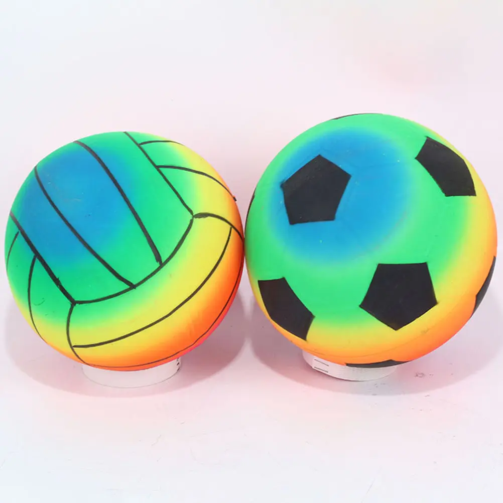 6Pcs 풍선 다채로운 비치 볼 수영장 야외 실내 활동을위한 PVC 놀이 공 풍선 비치 볼 PVC 놀이 공