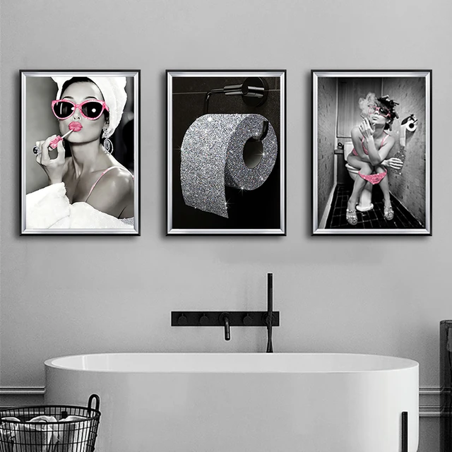 Fashion Sexy Woman Poster Black White Roll Paper Art Print