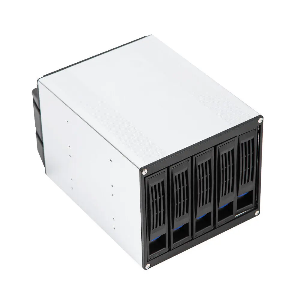 5 Bays SATA SAS D Drive Bay Hard Drive Disk Case Enclosure 2.5"/3.5" Hard Enclosure