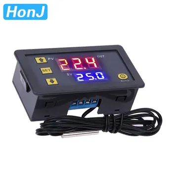 디지털 온도 제어 LED 디스플레이 온도조절기, 가열 및 냉각 제어 기기, W3230, 12V, 24V, AC110-220V 프로브 라인, 20A