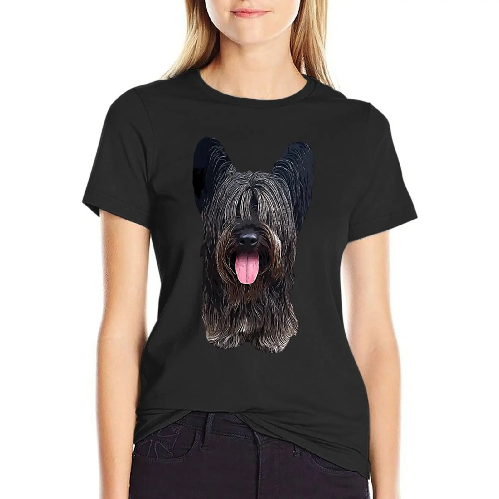 

Skye Terrier T-shirt oversized shirts graphic tees Women tops